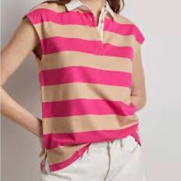 Maeve by Anthropologie sleeveless Pink & Tan Top size Medium - Picture 10 of 10